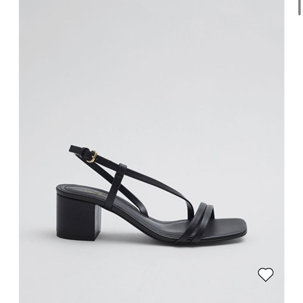&other stories strapped vegan sandals ( black, size US 8 )